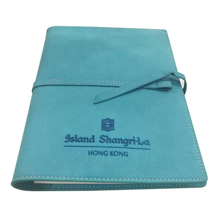 Best Matt Light Blue Felt Leather Writing Notebook,Journal Notebook For Writing With Inside Pockets (2)