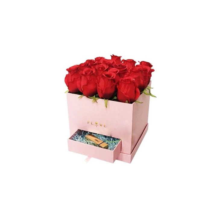 Kotak Kertas Pembungkusan Kertas Popular Rose Cube Kotak Kalis Air